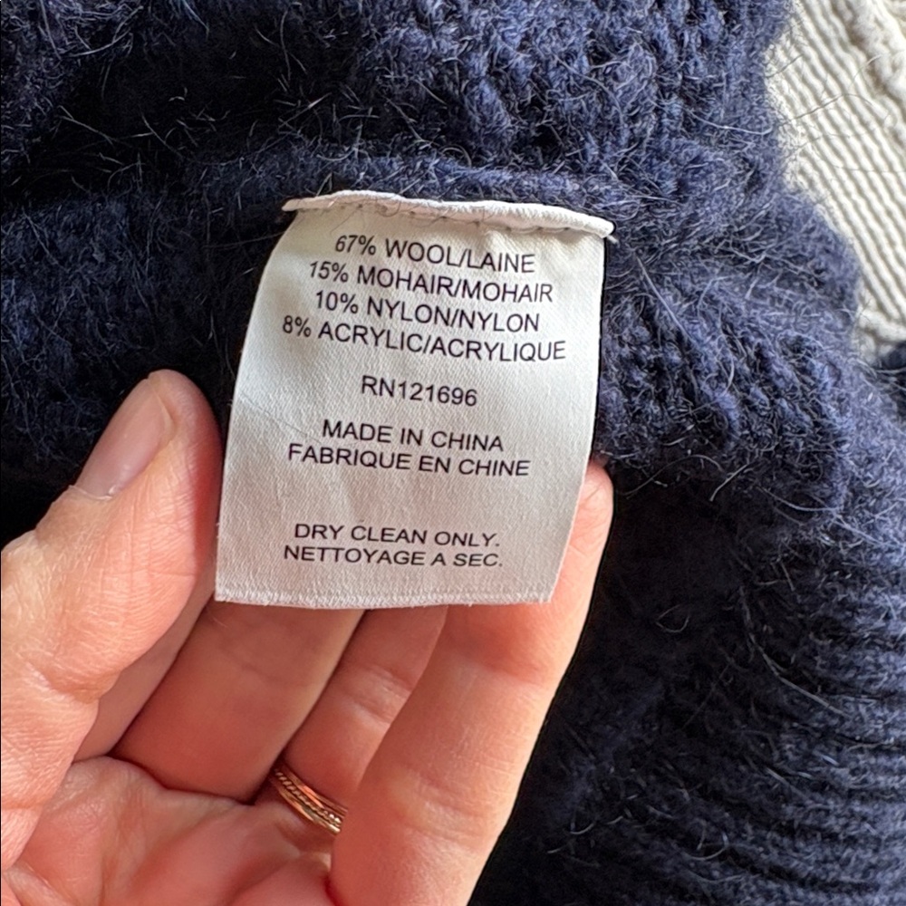 Demylee x J. Crew Navy Cable Knit Sweater - Picture 3 of 4